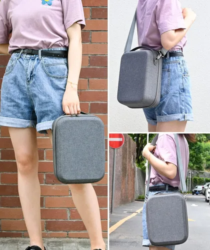 Vista 6 de Funda de transporte para Oculus Quest 2, funda rígida de viaje para accesorios Meta Quest 2, se adapta a correa Elite oficial, auriculares VR