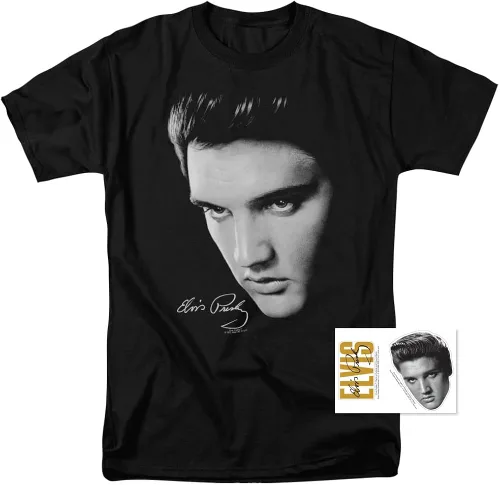 Vista 2 de Popfunk Elvis Presley Signature Heartthrob Music T Shirt Stickers