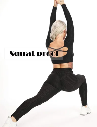 Vista 86 de SEASUM - Pantalones de yoga de cintura alta para mujer, con control de abdomen y realce de glúteos, leggings favorecedores para entrenar y correr