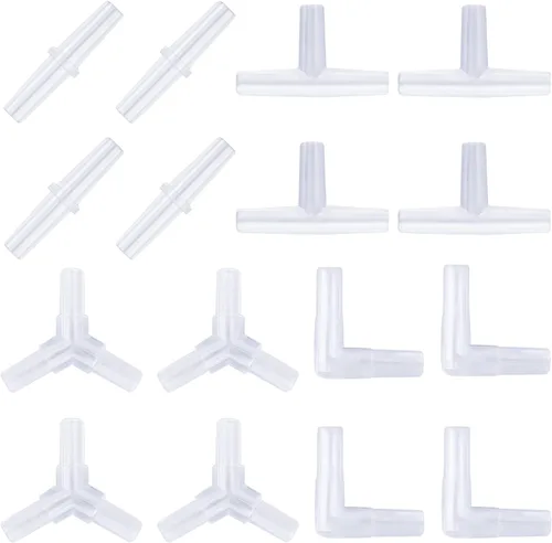 Vista 11 de Pawfly 8 conectores de tubería de aerolínea de acuario, divisor de conector Y de línea aérea de 3/16 pulgadas para tubería de bomba de aire 1 tipo