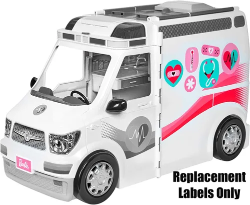 Vista 5 de Calcomanías de repuesto para Barbie Care Clinic ~ Barbie Doll Playset FRM19 Barbie Care Clinic ~ Etiquetas de repuesto ~ Hoja D ~ Calcomanías 24-28