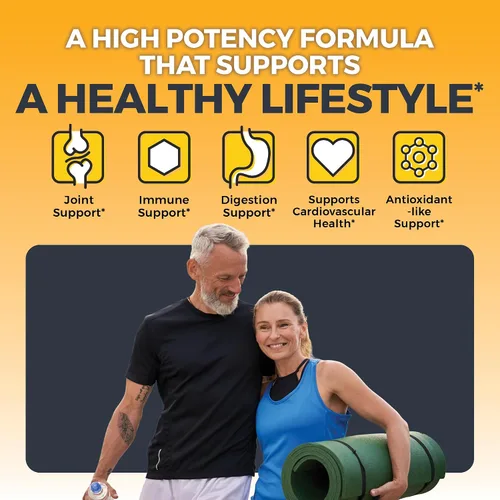 Vista 3 de Viva Naturals Suplemento de cúrcuma y jengibre con pimienta negra para una mejor absorción, curcumina de cúrcuma orgánica para apoyar la salud
