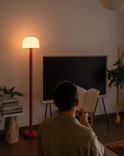 Vista 8 de MAGCHARM Lámpara de pie con forma de hongo con control remoto, lámpara de pie LED regulable de 59 pulgadas de alto con temperatura