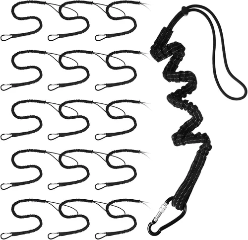 Vista 10 de LEIFIDE 6 piezas de cordón para herramientas de longitud estándar, correa de seguridad para herramientas, 7.5kg 16.5lb resistente, protección contra