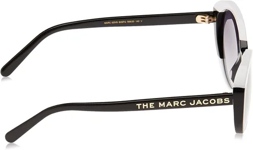Vista 3 de Marc Jacobs Gafas de sol redondas gris SF Gold SP MARC 520S 080SFQ 56, Negro Blanco