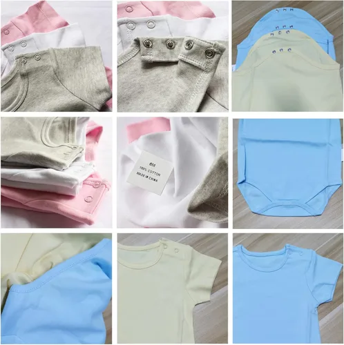 Vista 3 de Mameluco unisex para bebés de 0 a 24 meses, de algodón, con estampado de leche y jugo, para recién nacidos