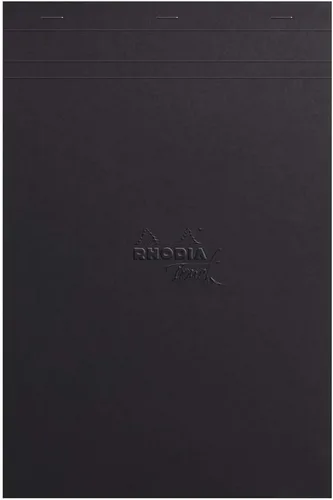 Vista 2 de Rhodia Touch 116113C - Bloque negro Maya Pad A4+ New Ruler Cross - 50 hojas - Clairefontaine Maya papel negro 4.23 oz/m - para caligrafía y dibujo