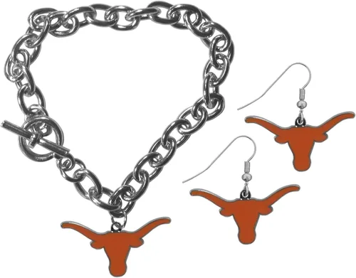 Vista 36 de Siskiyou Sports NCAA unisex-adult Chain Bracelet and Dangle Earring Set