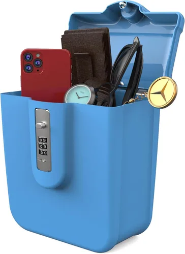 Vista 11 de Caja de seguridad para vacaciones en la playa, artículos esenciales de crucero, caja de seguridad de combinación, caja fuerte portátil pequeña