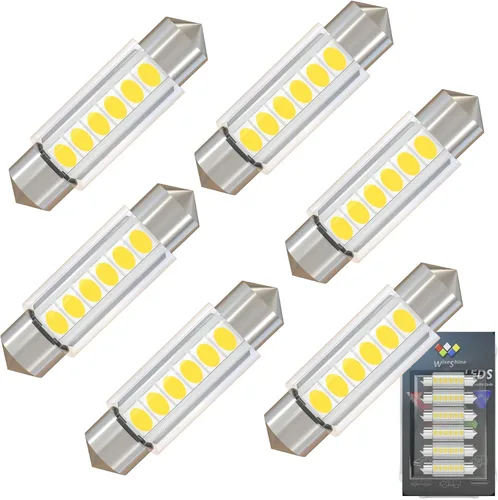 Vista 11 de Bombilla LED Festoon C5W de 38mm 39mm DE3425 DE3423 Bombillas LED Ámbar Amarillo Festoon 6418 6411 6423 Bombilla LED DC 12V para Luces Interiores