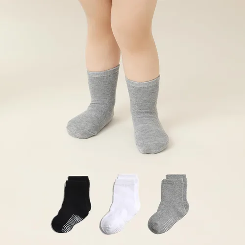 Vista 19 de Calcetines tobilleros antideslizantes para bebé, paquete de 12 para niños y niñas, calcetines de algodón para bebés Animal1