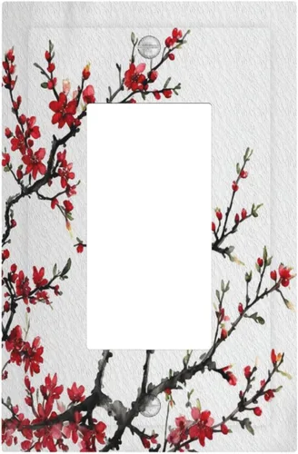 Vista 116 de Cubierta Decorativa de Interruptor de Luz con Ilusión Óptica Visual 3D, Cubierta de Placa de Pared de 1 Gang en Blanco sin Dispositivo, Cubiertas