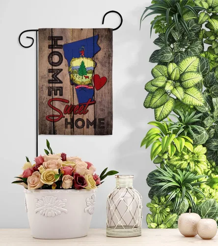 Vista 9 de FK191153-BO Vermont Sweet Home Americana States - Juego de banderas decorativas para casa y jardín, con asta de bandera, multicolor