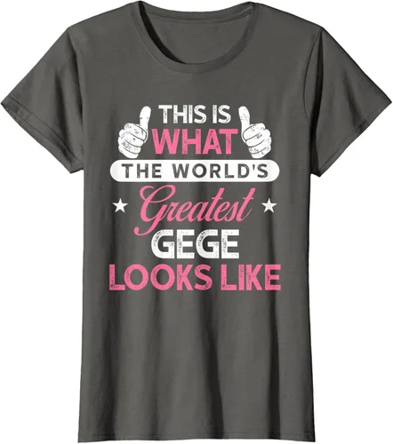 Vista 7 de Gege Gift: World's Greatest Gege T-Shirt, Negro
