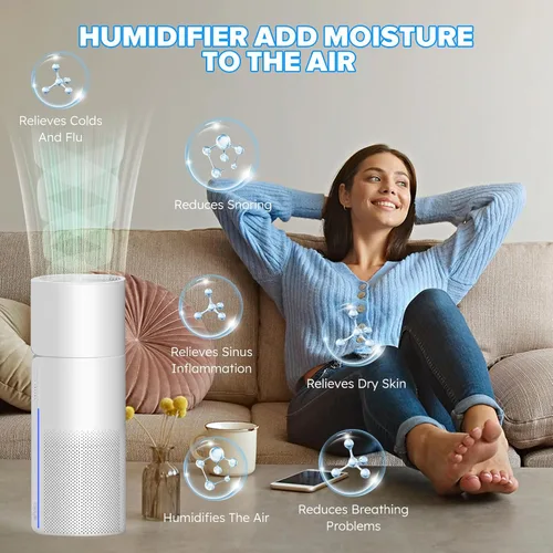 Vista 6 de Afloia Filtro humidificador lavable, filtro absorbente, cortina húmeda duradera, compatible con MIRO PRO y KILO PRO purificador de aire