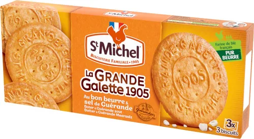 Vista 3 de St Michel La Grande Galette Mantequilla salada, 5.3 onzas