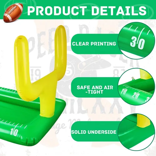 Vista 3 de Paquete de 2 enfriadores inflables de campo de fútbol, decoración de fiesta de fútbol, barra inflable para servir hielo para suministros de fiesta