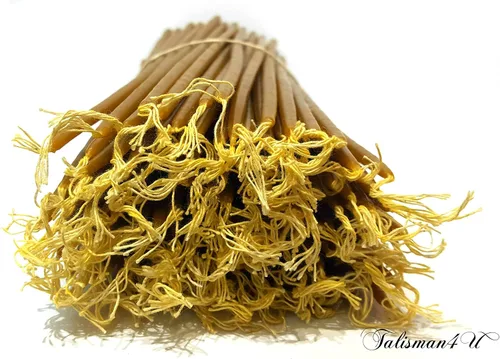Vista 6 de TALISMAN4U 50 velas cónicas de cera de abejas para iglesia Tierra Santa