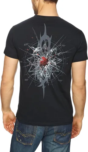 Vista 2 de Bravado Slipknot Shattered playera para hombre negro X-Large
