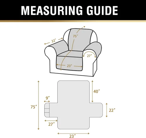 Vista 3 de Funda para Silla Cubierta para Silla Resistente al Agua Cubierta para Sofá Cubierta para Silla Lavable Respaldo de Goma Antideslizante Protector
