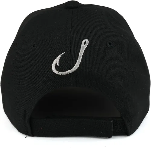 Vista 3 de Shut Up and Fish con Bass y Hook Gorra de béisbol estructurada bordada