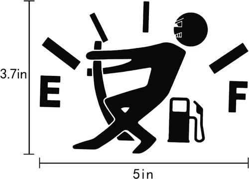 Vista 2 de Cubierta del tanque de combustible Personalidad Funny Fuel Explosion Meter Personalidad Reflectante Pegatinas de coche (negro) Personality Funny
