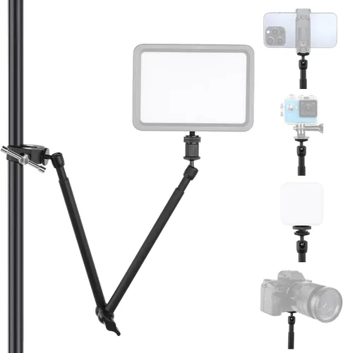 Vista 10 de UTEBIT Brazo mágico de 9 pulgadas con súper abrazadera y cabezas de bola de 360°, color negro