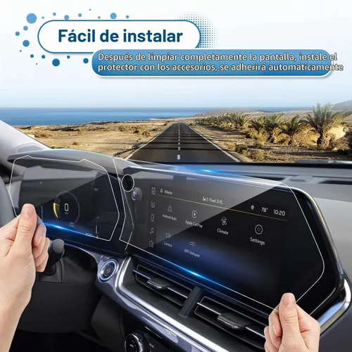 Vista 6 de Paquete de 2 protectores de pantalla para Chevy Trax 2024 2025 2026 para Chevrolet Trax (11 pulgadas Navi+8 pulgadas Dash) (LT/2RS/ACTIV), vidrio