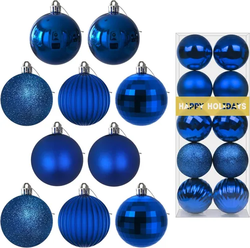 Vista 28 de Esferas pequeñas de bronce de 1.6 pulgadas para decoración del árbol de Navidad, adornos inastillables para cumpleaños, Halloween, vacaciones, boda