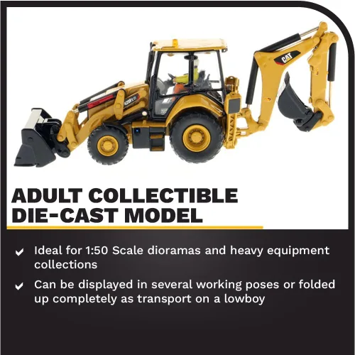 Vista 3 de Diecast Masters Caterpillar 420F2 It Retroexcavadora Cargadora Serie High Line Vehículo
