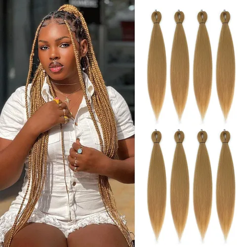 Vista 25 de Cabello trenzado preestirado - 12 pulgadas, 8 paquetes, cabello trenzado corto natural negro para trenzas torcidas o en caja, extensiones de cabello