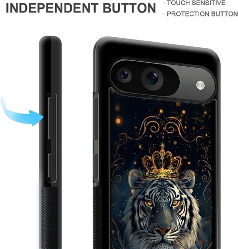 Vista 720 de Compatible con Google Pixel 4A 5G Mobile Case Creative Acrylic Panel trasero Silicona Protección Grip especialmente diseñado para Google Pixel 4A 5G