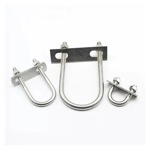 Vista 6 de Tornillo extendido en forma de U de acero inoxidable 304/abrazadera de tubo en forma de U con deflector/perno en forma de U/aro cuadrado/aro