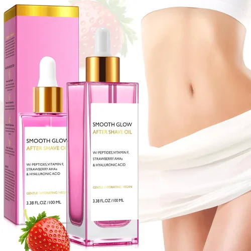 Vista 2 de Aceite para después del afeitado, aceite suave para después del afeitado, fresa y vainilla para mujeres, piel suave, cuidado calmante después