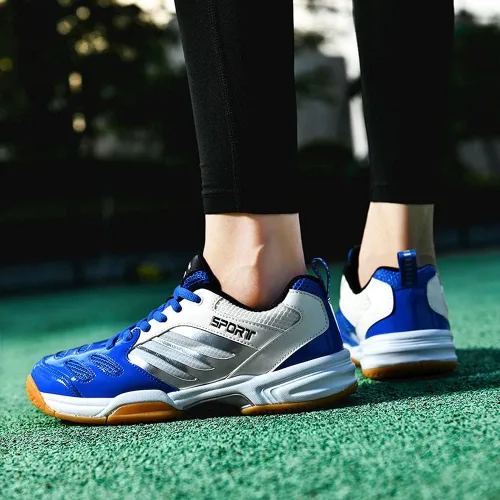 Vista 8 de zxcvb Tenis Bádminton Zapatos de los Hombres Nuevos Tendón de Ox Inferior de Desgaste Antideslizante de los Hombres de Baja Primavera Tenis de Mesa