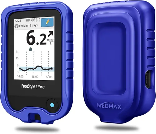 Vista 12 de MEDMAX Funda de silicona para Freestyle Libre 3 2 / Libre Reader, ligera, a prueba de golpes, antideslizante, funda protectora de gel suave con Negro