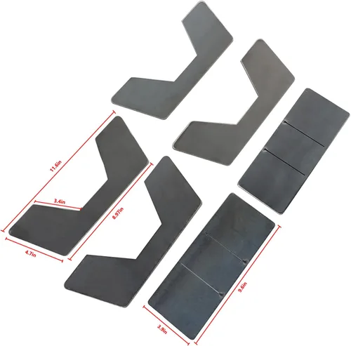 Vista 2 de labwork Kit de muesca universal para marco trasero en C, cuadrado para debajo de la cama, 6 piezas