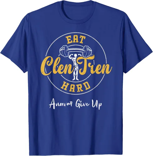 Vista 24 de Culturismo: Comer Clen Tren Hard Anavar Give Up - Camiseta de gimnasio, Negro