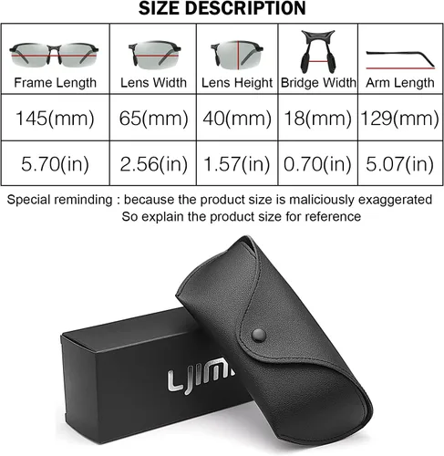 Vista 6 de YIMI Gafas de sol polarizadas fotocromáticas para conducción z87 para hombres y mujeres gafas de seguridad de día y noche