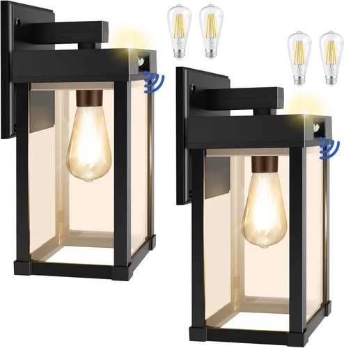 Vista 8 de AEQ Luces solares de pared para exteriores, aplique de pared solar con 3 modos de iluminación y sensor de movimiento, luz de porche impermeable