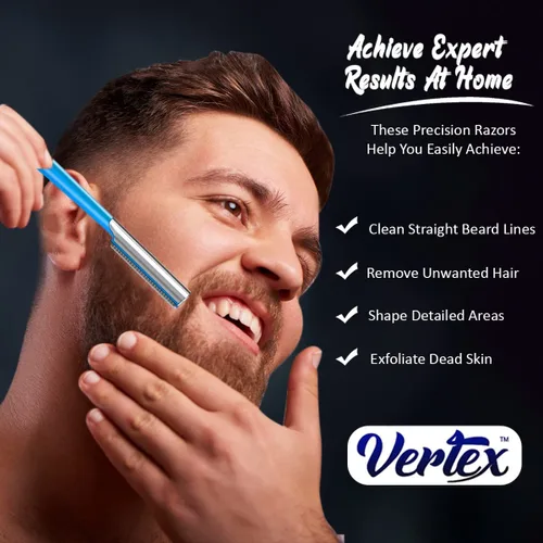 Vista 4 de Afeitadora de viaje para hombre con estuche, herramienta para moldear la barba, bigote, barbas, recortadora recta, afeitadora de cabra, modeladora