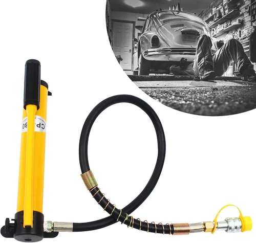 Vista 2 de CP-180 10000Psi 10T Bomba manual hidráulica manual de elevación manual de efecto único para herramienta hidráulica de tipo separado, capacidad