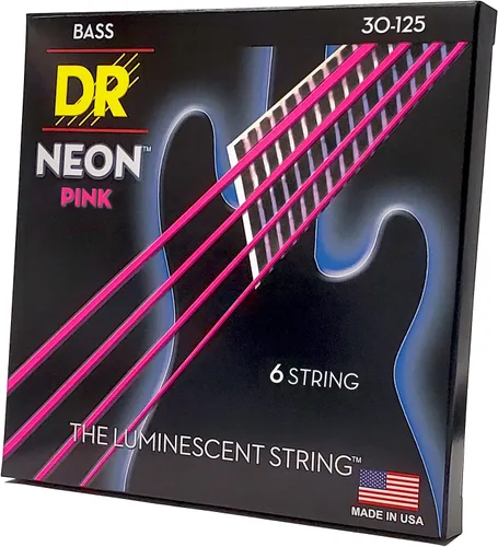 Vista 32 de DR Strings NEON - Cuerdas para bajo eléctrico, 0.045-.105, medianas, color rojo