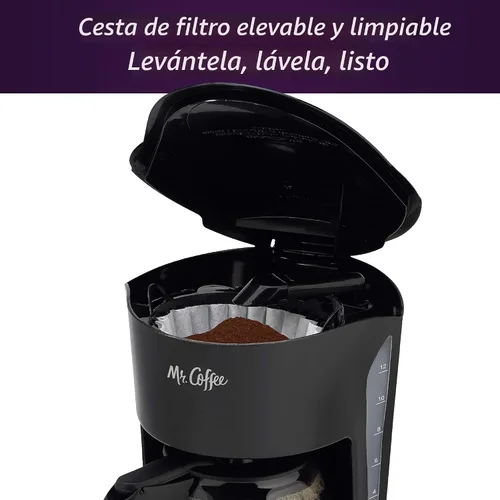 Vista 4 de Mr. Coffee Cafetera de café negro, 12 tazas, con pausa automática y jarra de vidrio, perfecta para uso en casa y oficina