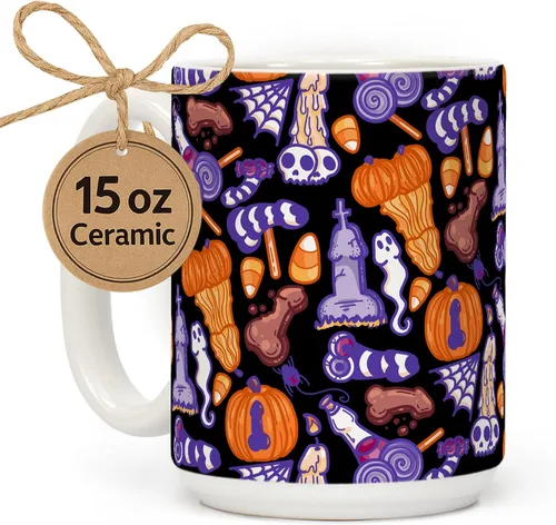 Vista 33 de LookHUMAN Tazas de Halloween Taza de café de Halloween - Tazas de café para decoración ideales para amantes y entusiastas de la decoración - Taza