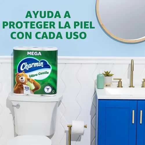 Vista 6 de Charmin Papel higiénico ultra suave, 9 megarrollos, 231 hojas por rollo