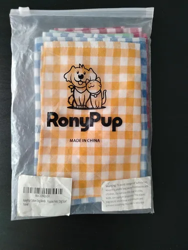 Vista 7 de Bandanas de algodón para perros, paquete de 4, tela transpirable de primera calidad para perros medianos a grandes, cachorros, mascotas Bufanda