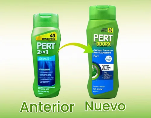 Vista 2 de PERT Champú y acondicionador 2 en 1, anticaspa, 13.5 onzas líquidas (paquete de 6)