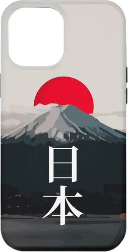 Vista 25 de Funda para iPhone 16 Mt Fuji (Fujisan), Sun y Kanji japonés