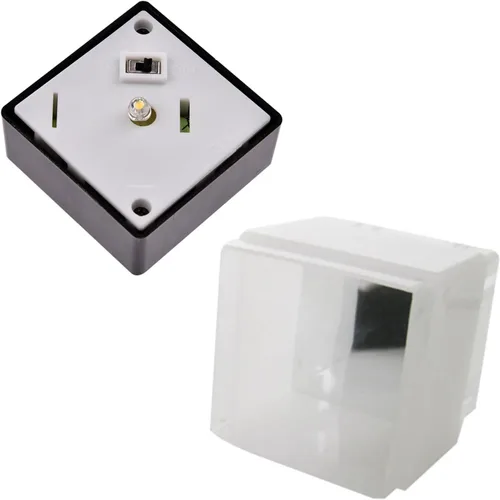 Vista 6 de Paquete de 8 luces LED solares para postes de valla, luces solares de 2 x 2 pulgadas, luz blanca fría de alto brillo, luz solar alimentada por